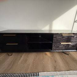 Black and Gold TV stand 