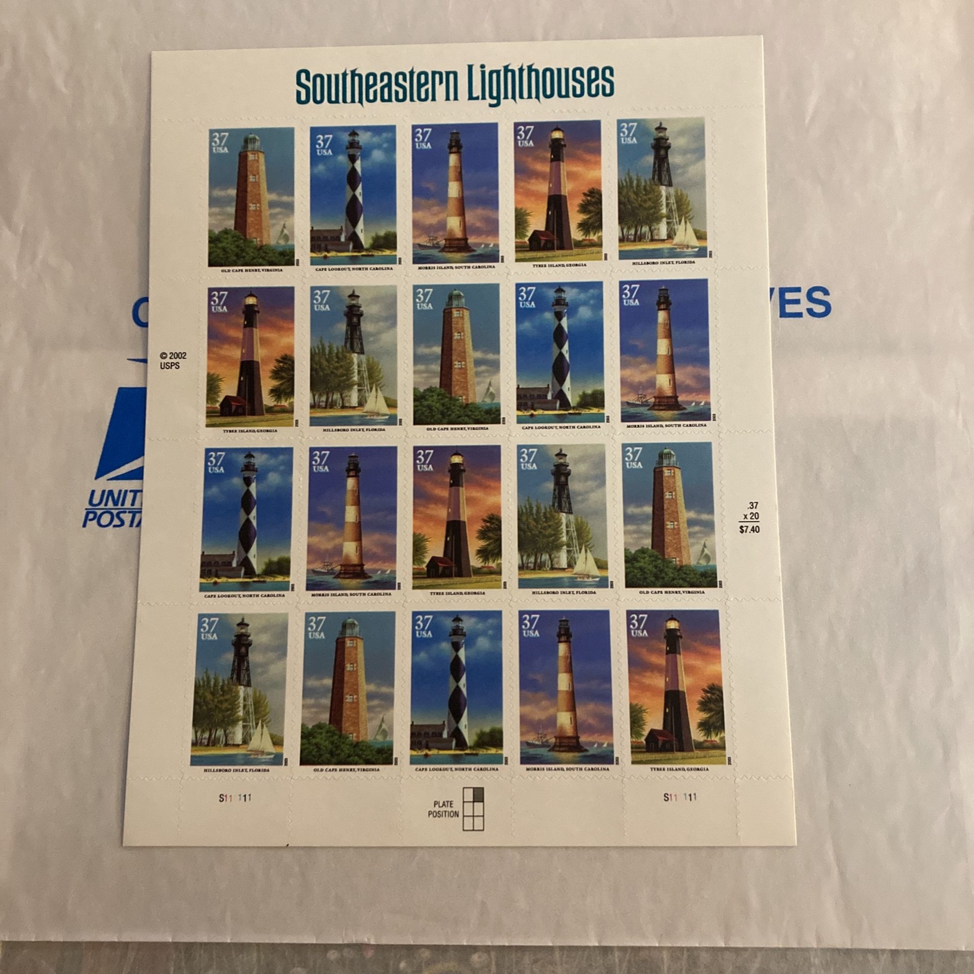 $ .37c Lighthouses Postage Stamps