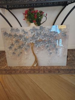3D Floral Tree Wall Art Canvas