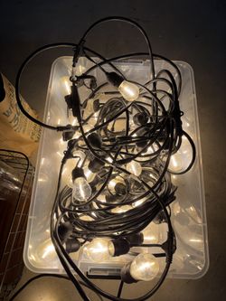 2 sets of 48’ string lights with remote controlled power outlet