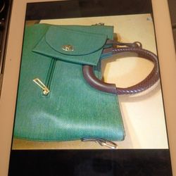 NO NAME BEAUTIFUL HANDBAG & PURSE BOTTLE GREEN 