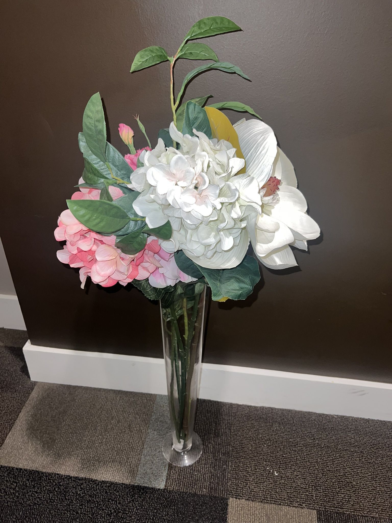 Artificial Flowers With Vase 