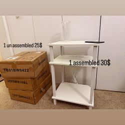 1 End Table with Charging Station, Side Table with USB Ports and Outlets, Nightstand, 3-Tier Storage Shelf, Sofa Table for Small Space   11.8"D x 15"W