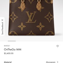 Louis Vuitton On The Go MM Bag