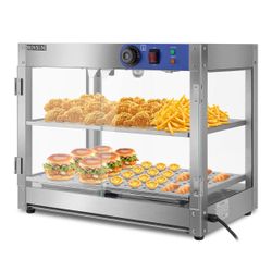 NEW - ROVSUN 2-Tier 24" 800W 110V Hot Food Warmer Display Case Countertop