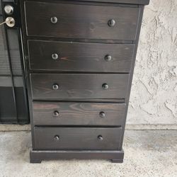 Dark Walnut Dresser Drawer. 