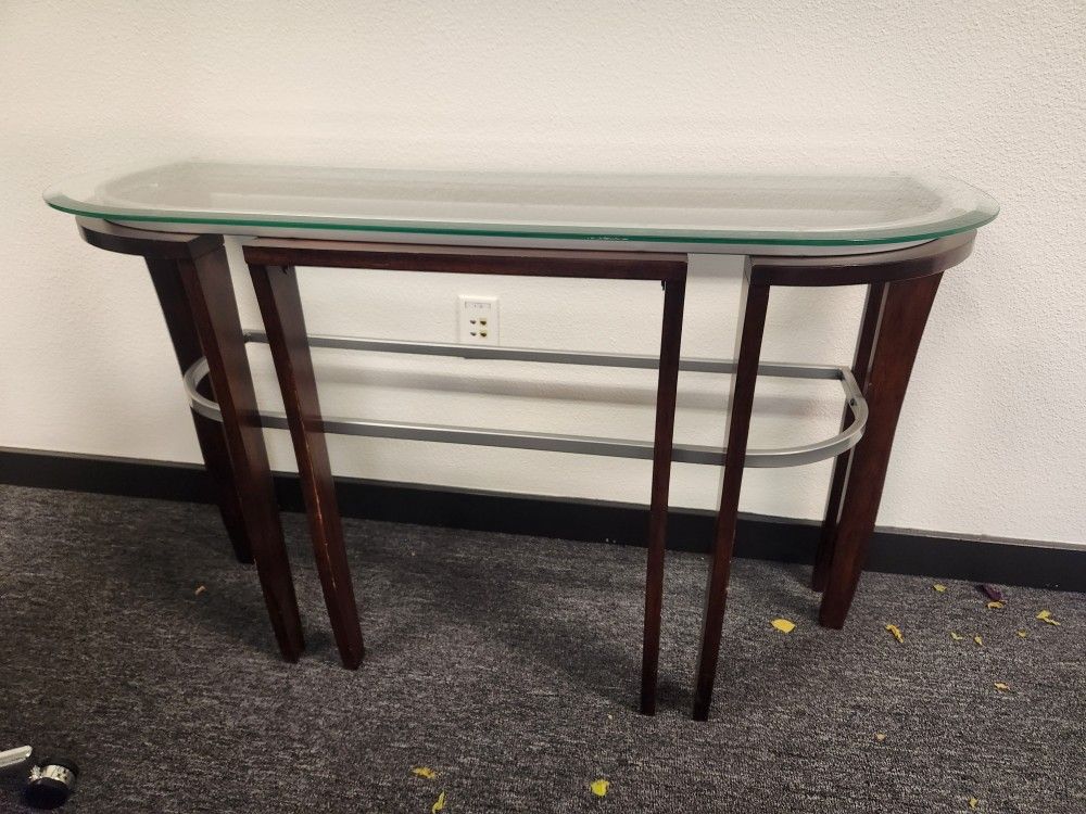 47" Glass Console Accent, Entryway Table