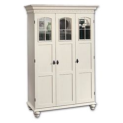 White Lighted Armoire Desk Quality Heavy 76”H 51"W x 23"D.