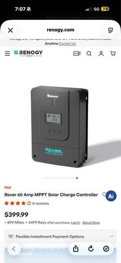 Renogy 60 Amp MPPT charge controller