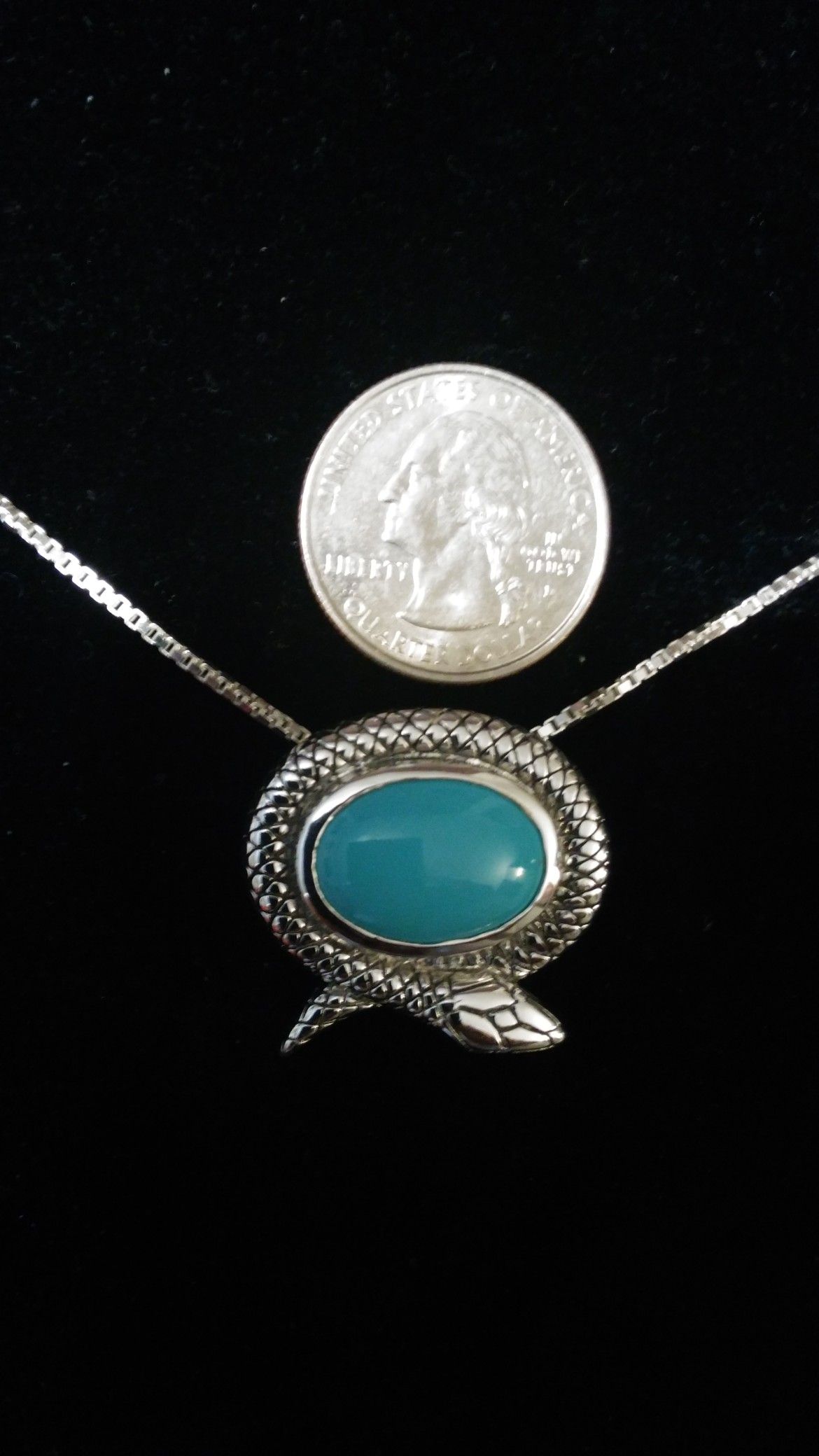 Sterling silver turquoise necklace