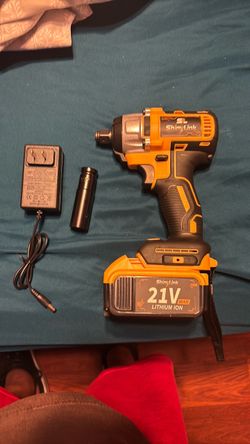 ShinyLink 21V Cordless Impact Wrench with Battery and Charger