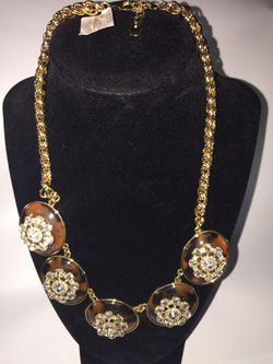 Necklace or Chocker Gold Faux Amber