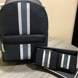 MK Back Pack  And Wallet 