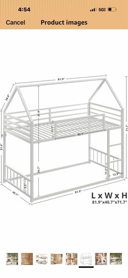 Metal bunk bed