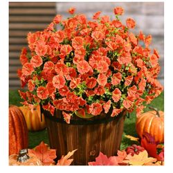  UV Resistant Artificial Petunias Plants