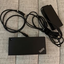 Lenovo ThinkPad USB-C Dock Gen 2 (40AS) – w/ Charger & Cable | Work From Home Setup 