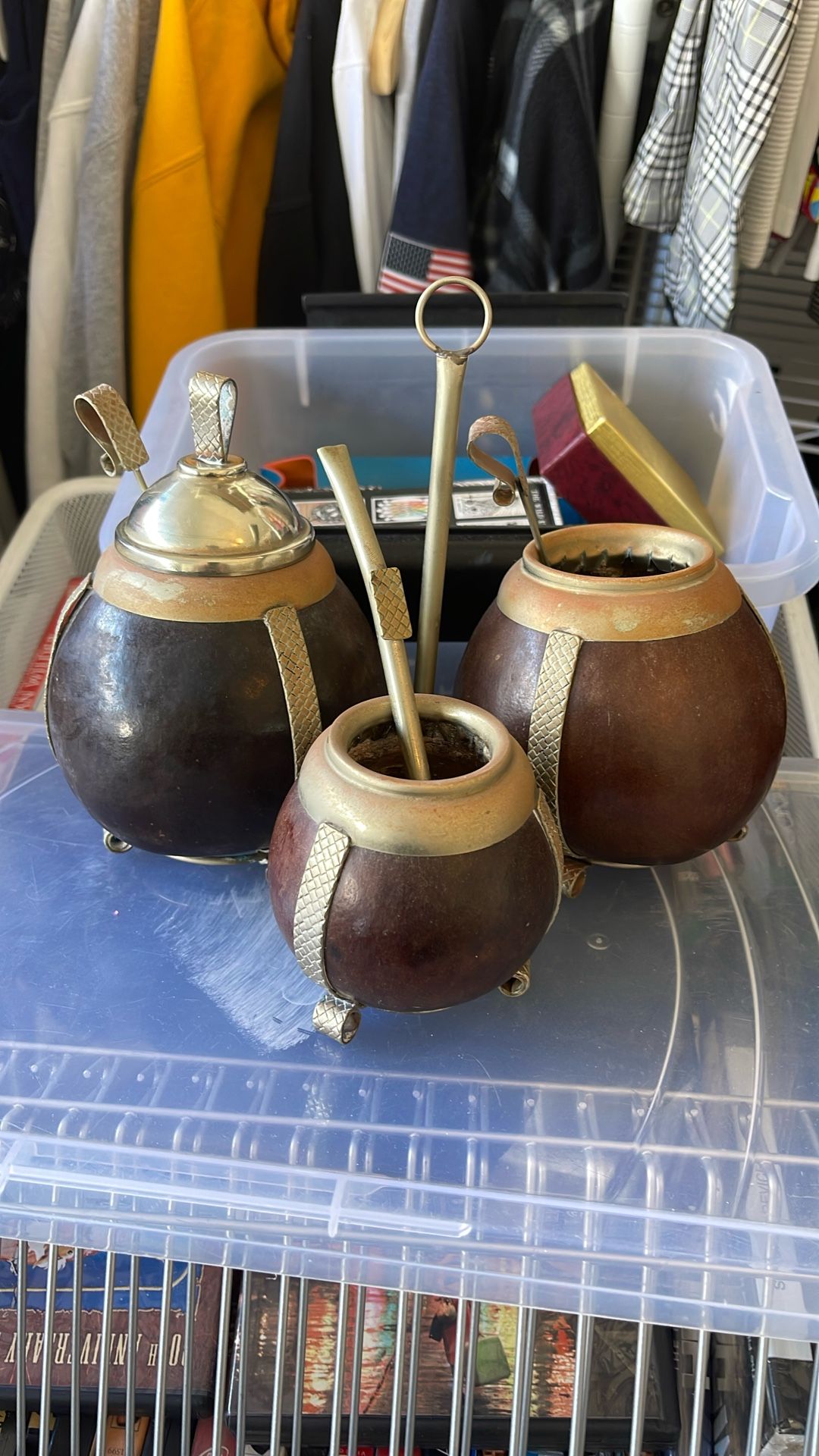 Antique Silver Gourds For Yerba Mate