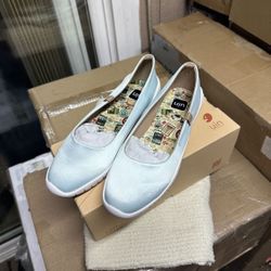 UIN Women's Art Painted Ballet Flats Slip On Pointed Toe Casual Loafers Lightweight Comfort Travel Shoes Size 6.5