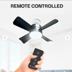 15.7 in. Indoor Matte Black Ceiling Fan with Remote, RGB CCT LED Light, Socket