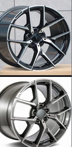 Mercedes Blk machine or gunmetal machine 18x8.5 new amg styie rims tires pkg c350 Cla Gla Glc a220 more