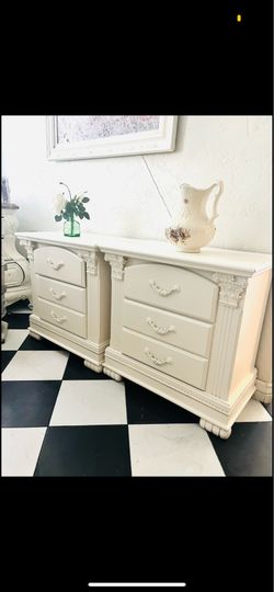White French Provincial Nightstands Set of 2