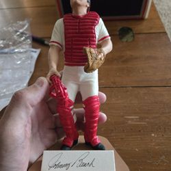 Authentic Autographed Johnny Bench Figure 