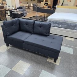 BRAND NEW 
Siavonce Left Arm Facing Sofa Chase 64-in Modern Black Faux leather 