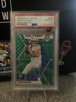 2020 Mosaic Justin Herbert Green PSA10