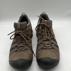 KEEN Targhee II Low Hiking Shoes Men's Sz 13 Brown Leather Waterproof