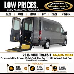 2016 Ford Transit-250 Wheelchair Van