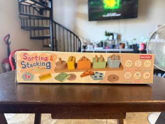 Kecristy Wooden Sorting & Stacking Toy Set