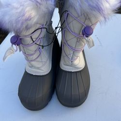 Girls purple Boots Waterproof Size 1