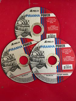 Lot of 3 ATE Pro USA Piranha Power 4.5" Cutoff Wheels - New