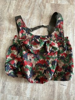 Red military backpack