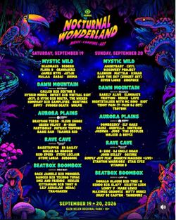2- 2 Day Nocturnal Wonderland Passes GA
