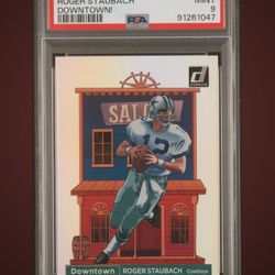 2022 Donruss Roger Staubach Downtown! #DTRS PSA 9  Dallas Cowboys 