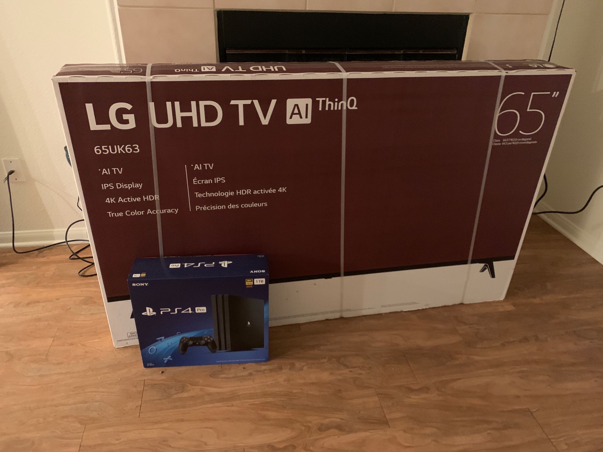 65” 4K LG TV and PS4 Pro