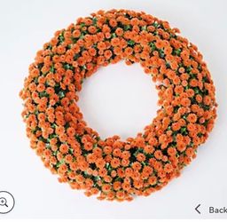 Wicker Park 24" Indoor/Outdoor Faux Mum Wreath
