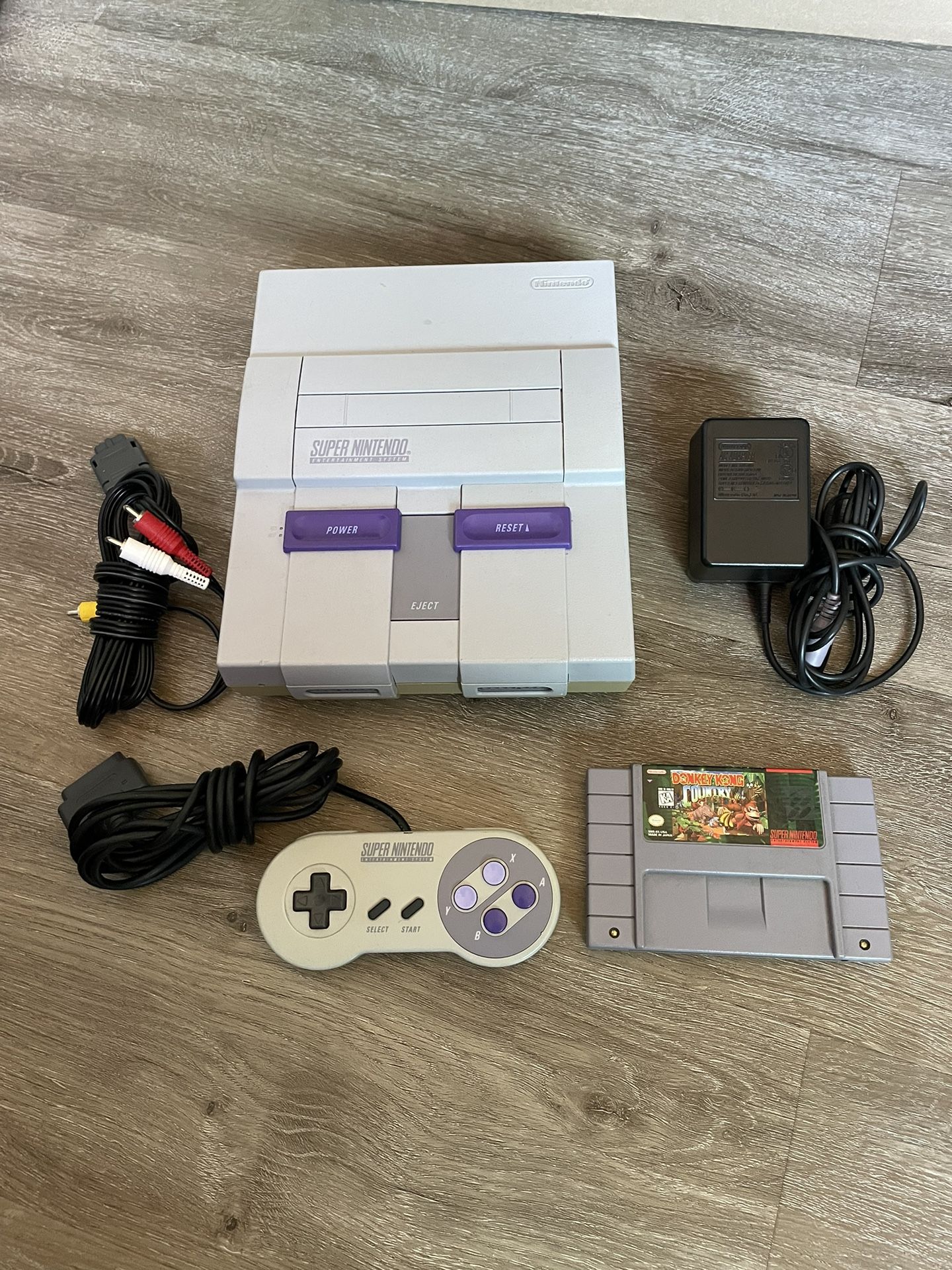 Super Nintendo System Console Controller Cables Donkey Kong Country
