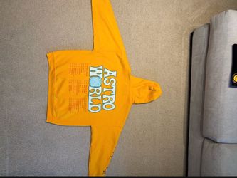 Travis Scott Astroworld “Wish You Were Here” Tour Hoodie – Yellow – Size XL