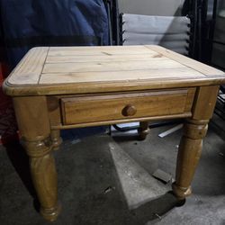 Solid Wood Side Table 