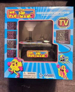 MSI Entertainment Ms. Pac-Man Plug & Play TV Game, Pac-Man Family, Ages 5+