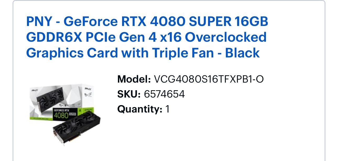 PNY 4080 SUPER GPU