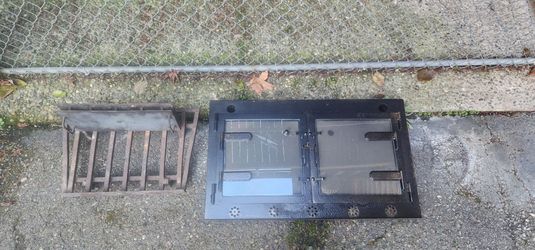 Fireplace Door and Metal Stand