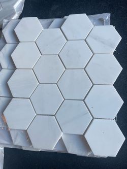 Marble hexagon tiles