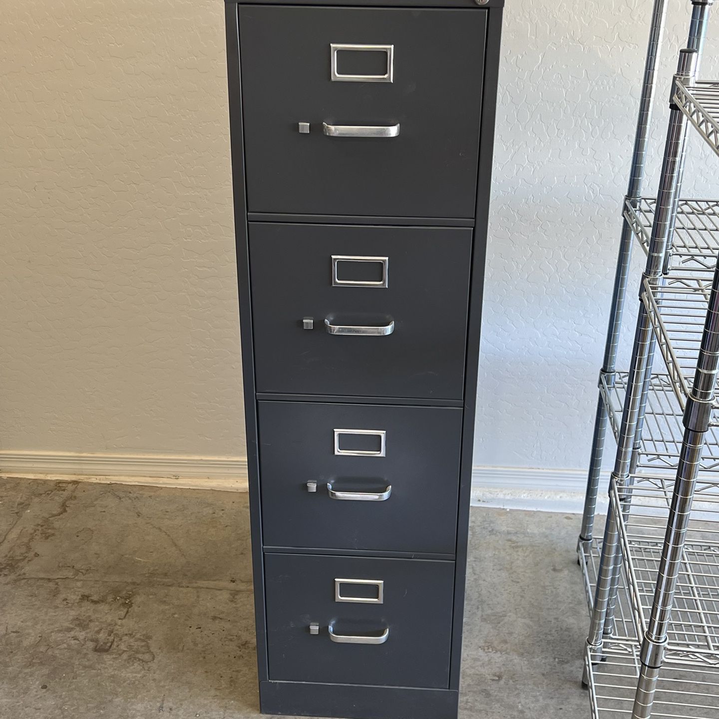 Gray Standard 4 Drawer Metal Filing Cabinet