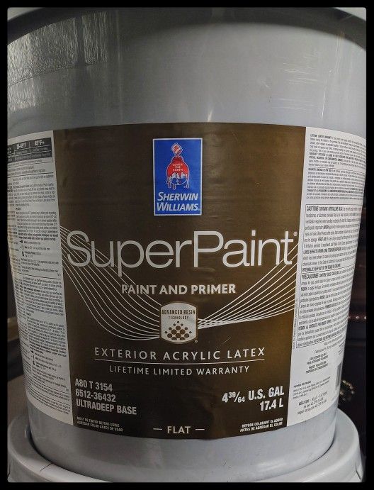 Sherwin Williams 5 Gallon Super Paint Paint And Primer Exterior