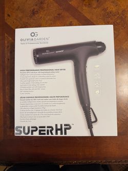 Olivia Garden Super HP Hair Dryer, Black