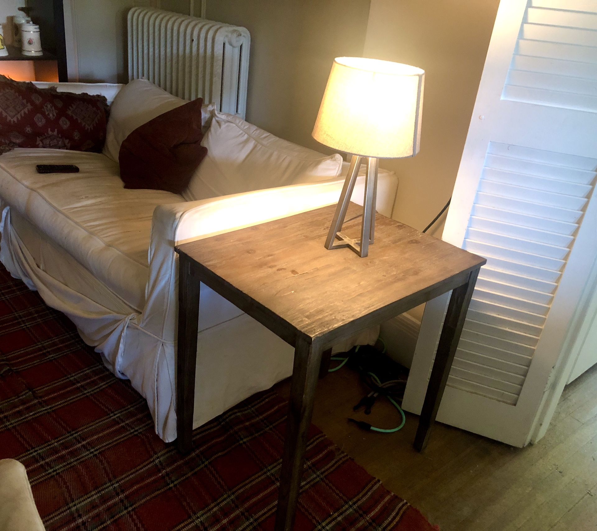 World Market Table and Lamp