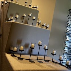 🕯️ 8-PIECE CANDLE HOLDER SET 4 TOTAL – $40 – LIKE NEW 🕯️